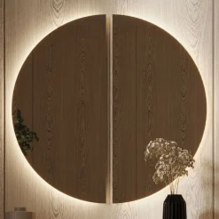 Lenart Lustra|Toaletki Do Sypialni*Duże lustro dzielone z oświetleniem do sypialni TREND SYPIALNIA TS-07