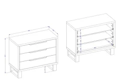Zestawy Do Sypialni*Duży zestaw mebli do sypialni Helvetia Halle S dąb wotan