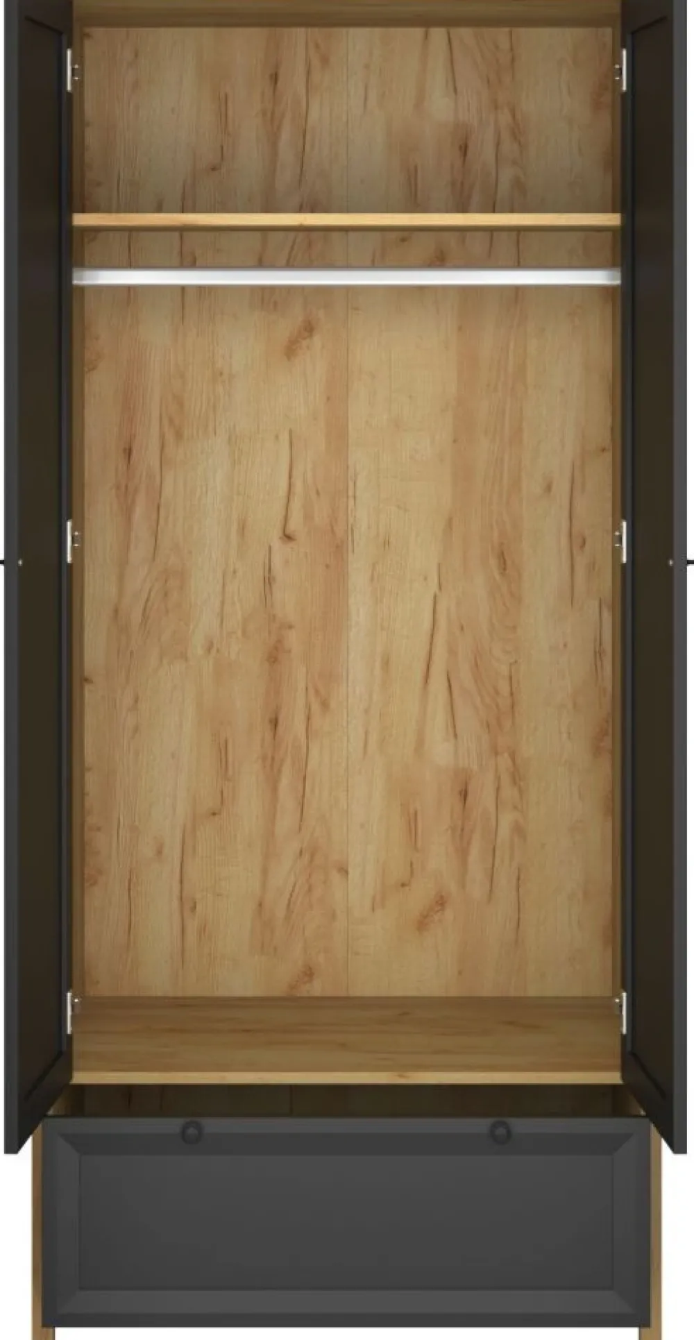 Mebelbos Szafy Do Przedpokoju|Szafy Do Pokoju Młodzieżowego*Dwudrzwiowa szafa z szufladą Brent 2D1S