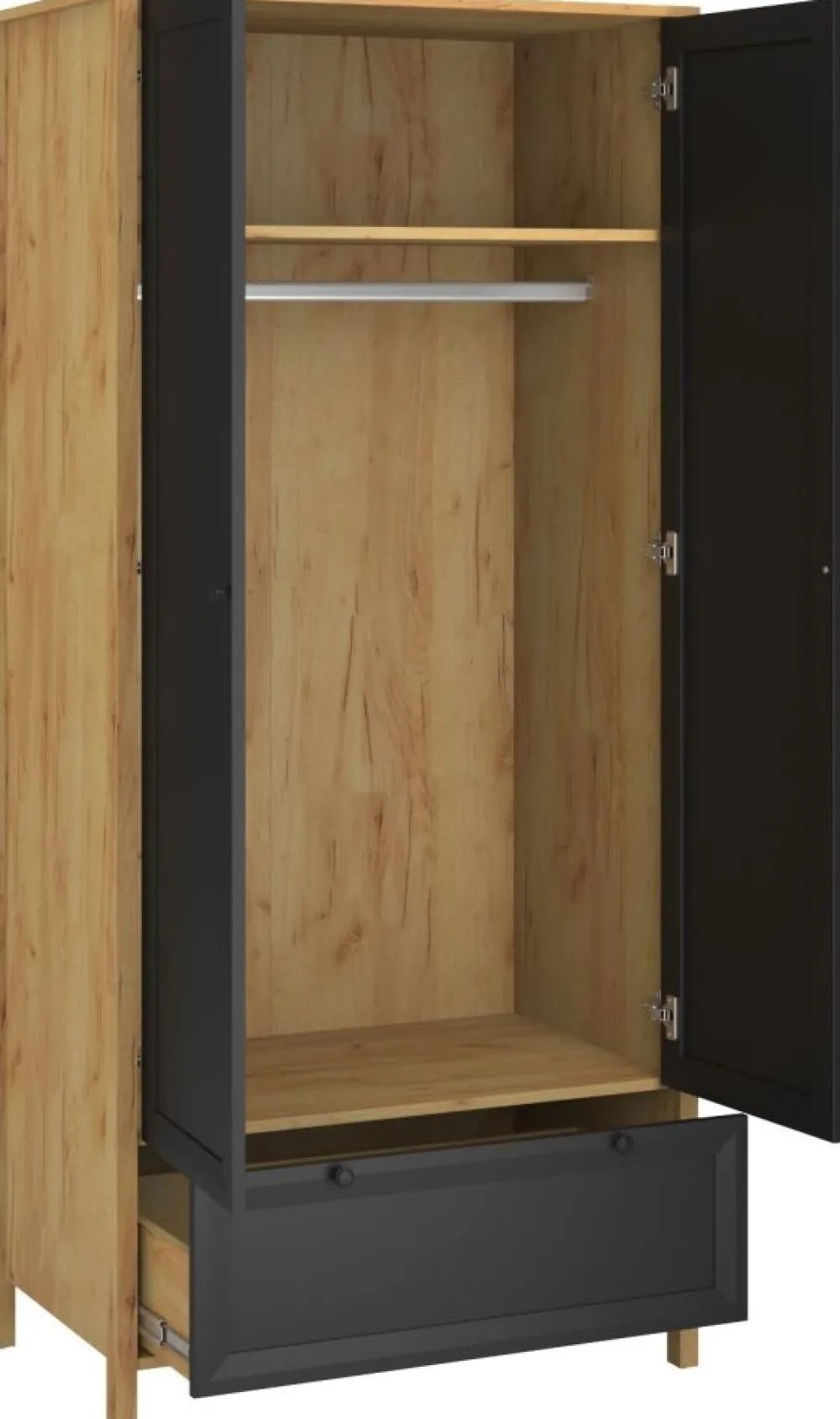 Mebelbos Szafy Do Przedpokoju|Szafy Do Pokoju Młodzieżowego*Dwudrzwiowa szafa z szufladą Brent 2D1S