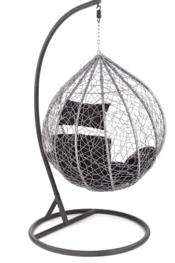 Halmar Meble Ogrodowe*EGGY fotel ogrodowy popielaty / czarny (3p=1szt)1 sztuka