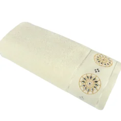 ArteHome Ręczniki*Ekskluzywny ręcznik 50x90cm bawełniany ozdobiony naszytą aplikacją w kształcie kół