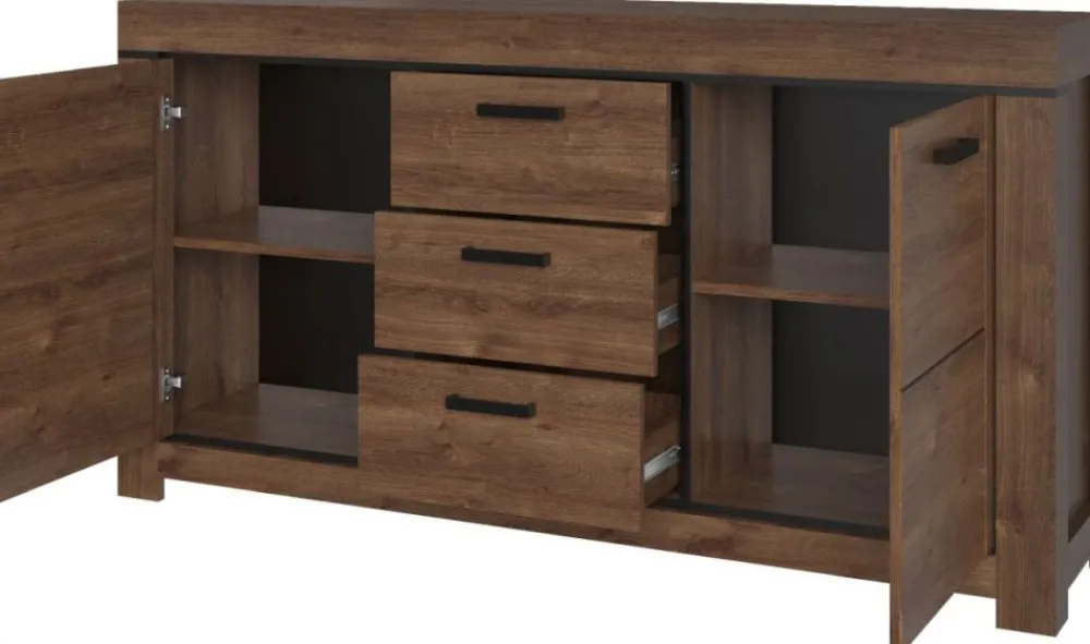 Mebelbos Komody Do Biura|Komody Do Przedpokoju*Elegancka duża komoda do salonu Brass 2d3s