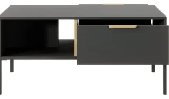 Laski Meble Ławy I Stoliki Do Salonu|Stoliki Kawowe I Ławy*Elegancki stolik kawowy z szufladą antracyt złoto Lars