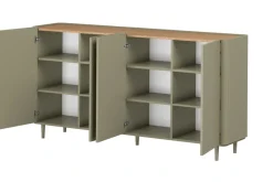 Bogart Komody Do Biura|Komody Do Przedpokoju*ELIVO KOMODA 200 4D - eukaliptus / dąb baltic dune / nogi eukaliptus