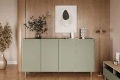 Bogart Komody Do Biura|Komody Do Przedpokoju*ELIVO KOMODA 200 4D - eukaliptus / dąb baltic dune / nogi eukaliptus