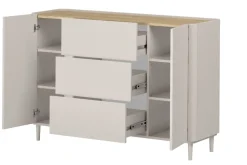 Bogart Komody Do Biura|Komody Do Przedpokoju*ELIVO KOMODA 150 2D3SZ - cashmere / dąb olejowany / nogi cashmere