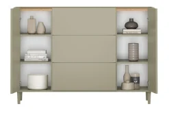 Bogart Komody Do Biura|Komody Do Przedpokoju*ELIVO KOMODA 150 2D3SZ - eukaliptus / dąb baltic dune / nogi eukaliptus