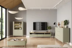 Bogart Komody Do Biura|Komody Do Przedpokoju*ELIVO KOMODA 150 2D3SZ - eukaliptus / dąb baltic dune / nogi eukaliptus