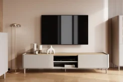 Bogart Szafki Rtv Do Salonu|Szafki Rtv*ELIVO RTV 220 1K1SZ - cashmere / dąb olejowany / nogi cashmere