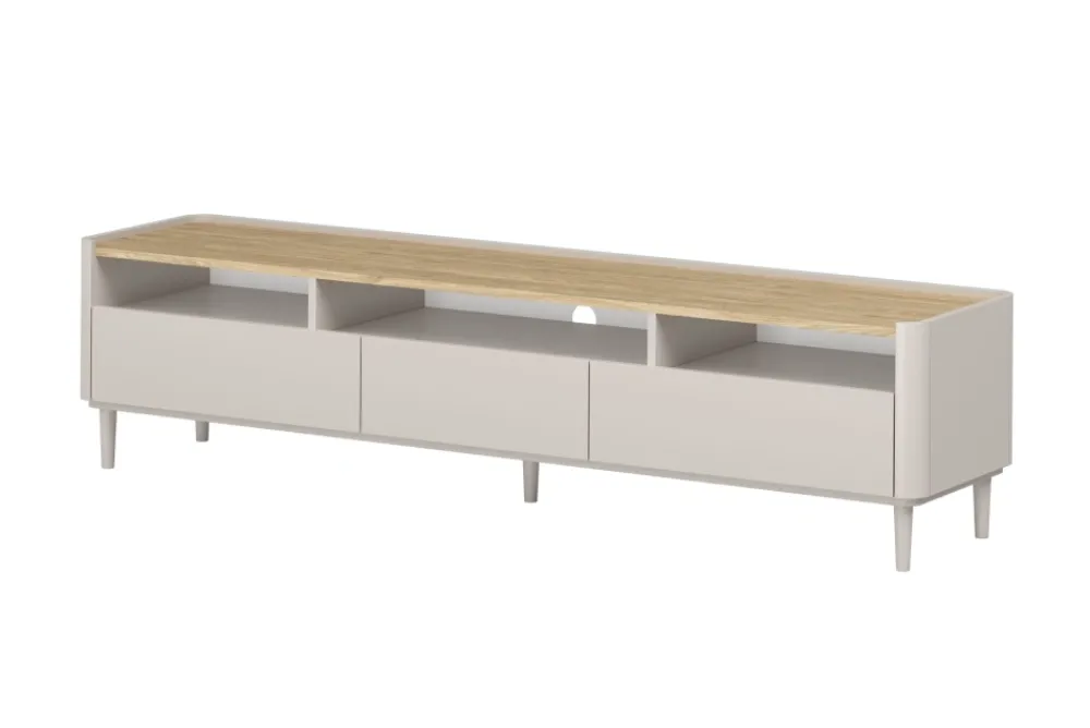 Bogart Szafki Rtv Do Salonu|Szafki Rtv*ELIVO RTV 200 1K2SZ - cashmere / dąb olejowany / nogi cashmere