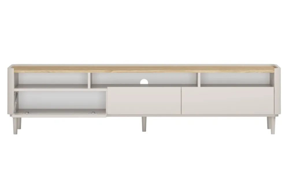 Bogart Szafki Rtv Do Salonu|Szafki Rtv*ELIVO RTV 200 1K2SZ - cashmere / dąb olejowany / nogi cashmere