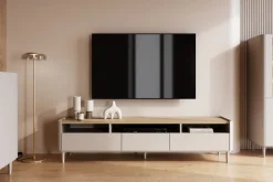 Bogart Szafki Rtv Do Salonu|Szafki Rtv*ELIVO RTV 200 1K2SZ - cashmere / dąb olejowany / nogi cashmere