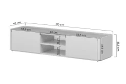 Bogart Szafki Rtv Do Salonu|Szafki Rtv*ELIVO RTV 170 1K1SZ - eukaliptus / dąb baltic dune