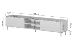 Bogart Szafki Rtv Do Salonu|Szafki Rtv*ELIVO RTV 220 1K1SZ - eukaliptus / dąb baltic dune / nogi eukaliptus