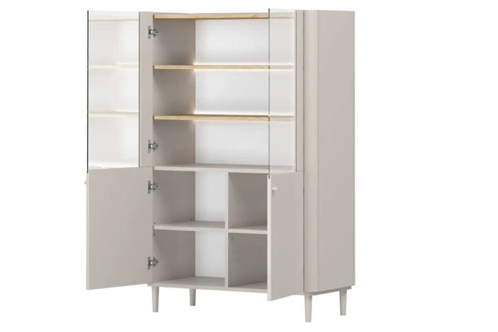 Bogart Witryny Do Jadalni|Witryny Do Salonu*ELIVO WITRYNA 100 2D - cashmere / dąb olejowany / nogi cashmere