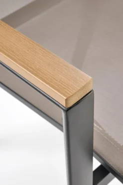 Halmar Meble Ogrodowe*FIERRO krzesło, czarny / popielaty / brązowy (1p=1szt)1 sztuka