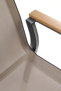 Halmar Meble Ogrodowe*FIERRO krzesło, czarny / popielaty / brązowy (1p=1szt)1 sztuka