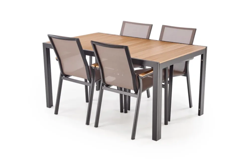 Halmar Meble Ogrodowe*FIERRO stół prostokątny, brązowy / czarny (1p=1szt)1 sztuka