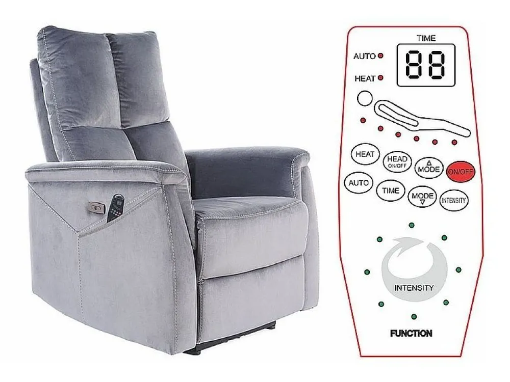 Signal Fotele Do Sypialni|Fotele Do Salonu*Fotel Neptun M Velvet z f. masażu