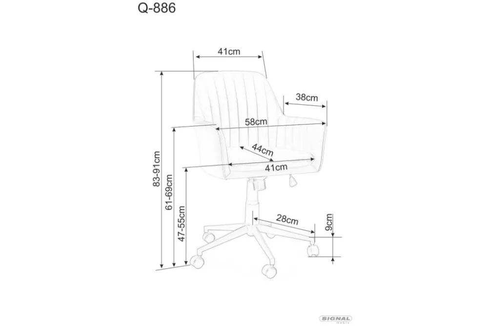 Dzieci Signal Fotele Do Biura|Krzesła Do Biurka Do Pokoju Młodzieżowego*Fotel obrotowy Q-886 Velvet
