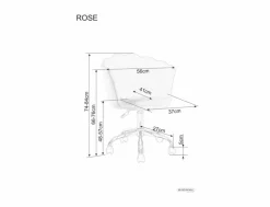 Signal Fotele Do Biura|Krzesła Do Biurka Do Pokoju Młodzieżowego*Fotel obrotowy Rose Velvet