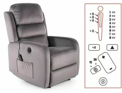 Signal Fotele Do Biura|Fotele Do Salonu*Fotel Pegaz M Velvet z f. masażu