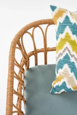 Halmar Meble Ogrodowe|Meble Ogrodowe*GARDENA 2S fotel podwójny czarny / naturalny / popielaty (1p=1szt)1 sztuka