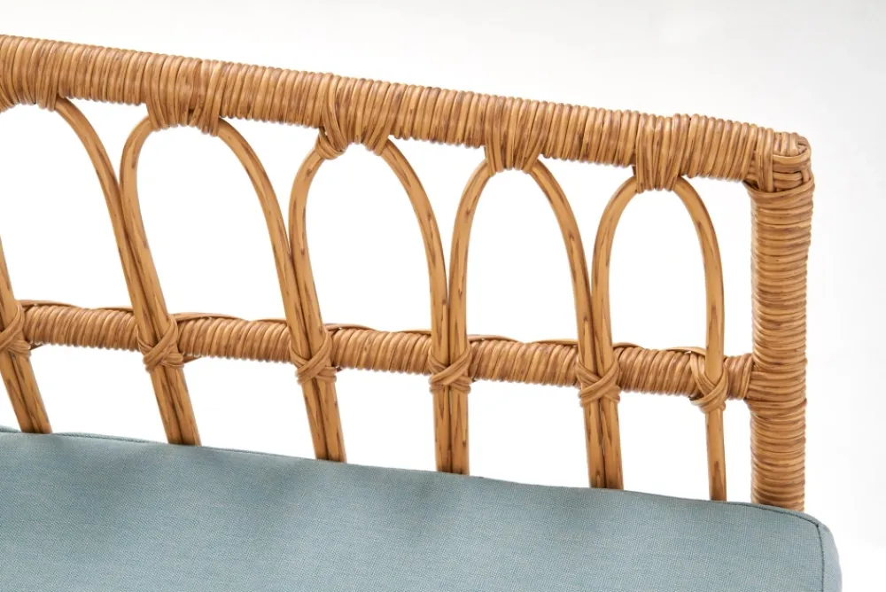 Halmar Meble Ogrodowe|Meble Ogrodowe*GARDENA 2S fotel podwójny czarny / naturalny / popielaty (1p=1szt)1 sztuka