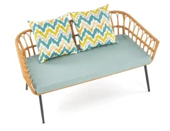 Halmar Meble Ogrodowe|Meble Ogrodowe*GARDENA 2S fotel podwójny czarny / naturalny / popielaty (1p=1szt)1 sztuka