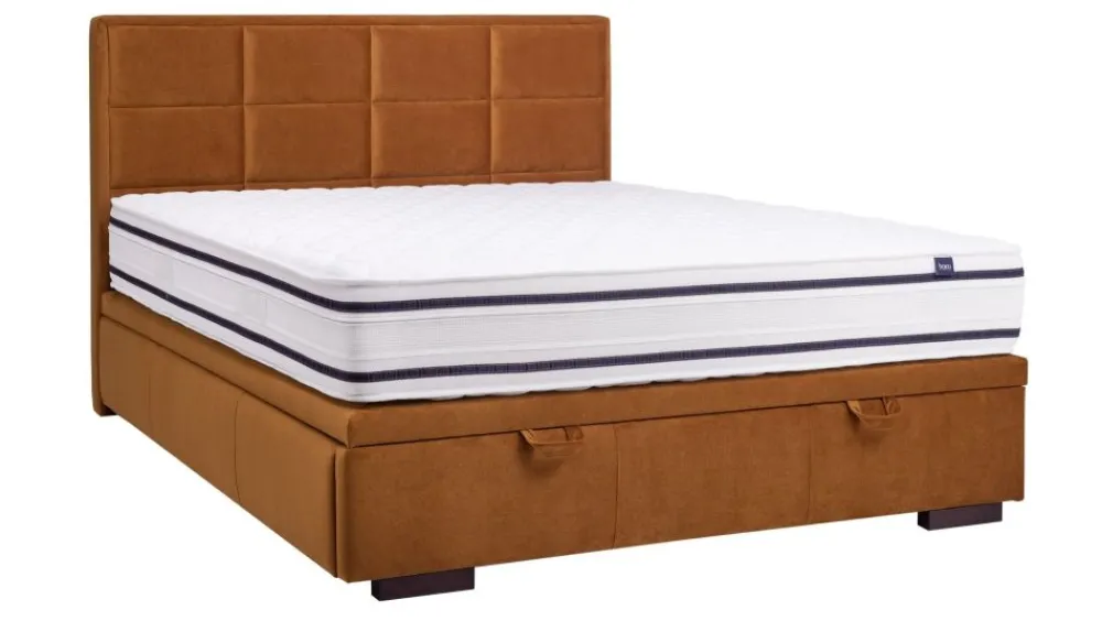 Hauss Łóżka Do Sypialni|Łóżka Tapicerowane*łóżko Choco slim z pojemnikiem, kostka