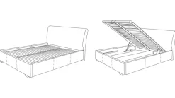 Hauss Łóżka Do Sypialni|Łóżka Tapicerowane*łóżko Koral z pojemnikiem w stylu minimalistycznym