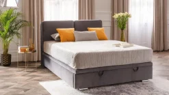 Hauss Łóżka Do Sypialni|Łóżka Tapicerowane*łóżko Sempre z pojemnikiem, poduchy na wezgłowiu