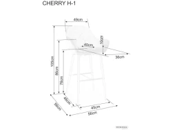 Signal Taborety I Hokery Do Jadalni|Taborety I Hokery*Hoker Cherry H-1 Velvet