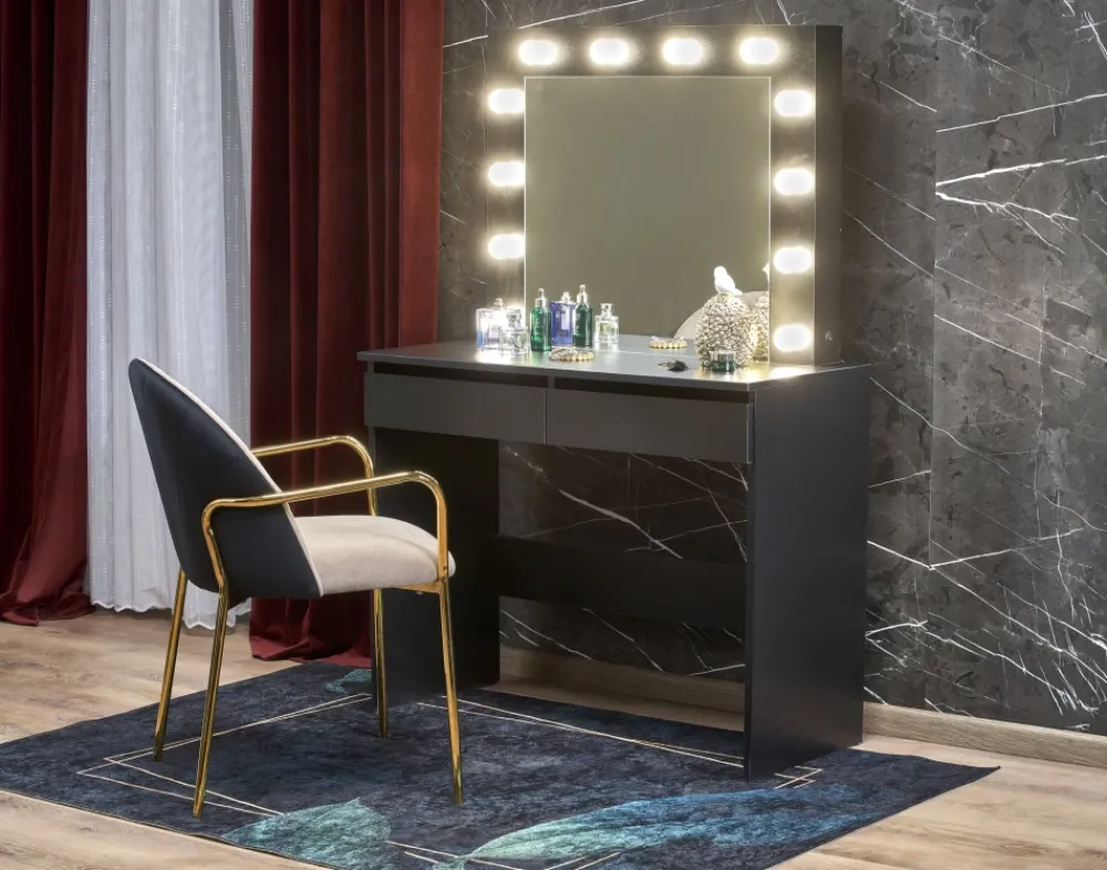 Halmar Biurka*HOLLYWOOD toaletka czarny (2p=1szt)1 sztuka