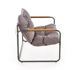 Halmar Meble Ogrodowe*HUDSON, zestaw ogrodowy ( sofa, fotel 2x, ława ), popielaty / brązowy (1p=1zestaw)1 sztuka