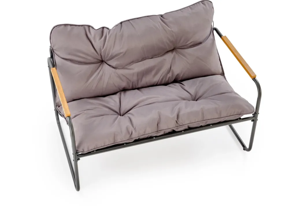 Halmar Meble Ogrodowe*HUDSON, zestaw ogrodowy ( sofa, fotel 2x, ława ), popielaty / brązowy (1p=1zestaw)1 sztuka