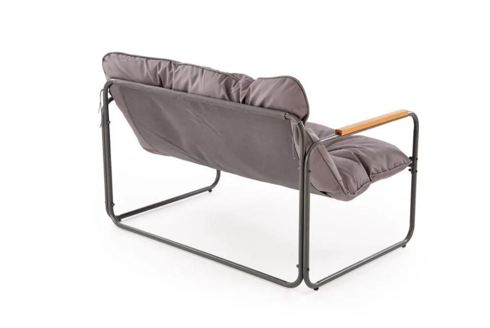 Halmar Meble Ogrodowe*HUDSON, zestaw ogrodowy ( sofa, fotel 2x, ława ), popielaty / brązowy (1p=1zestaw)1 sztuka