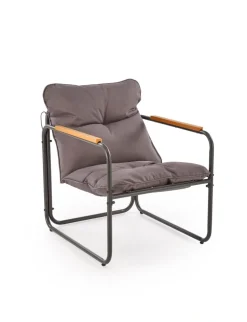 Halmar Meble Ogrodowe*HUDSON, zestaw ogrodowy ( sofa, fotel 2x, ława ), popielaty / brązowy (1p=1zestaw)1 sztuka