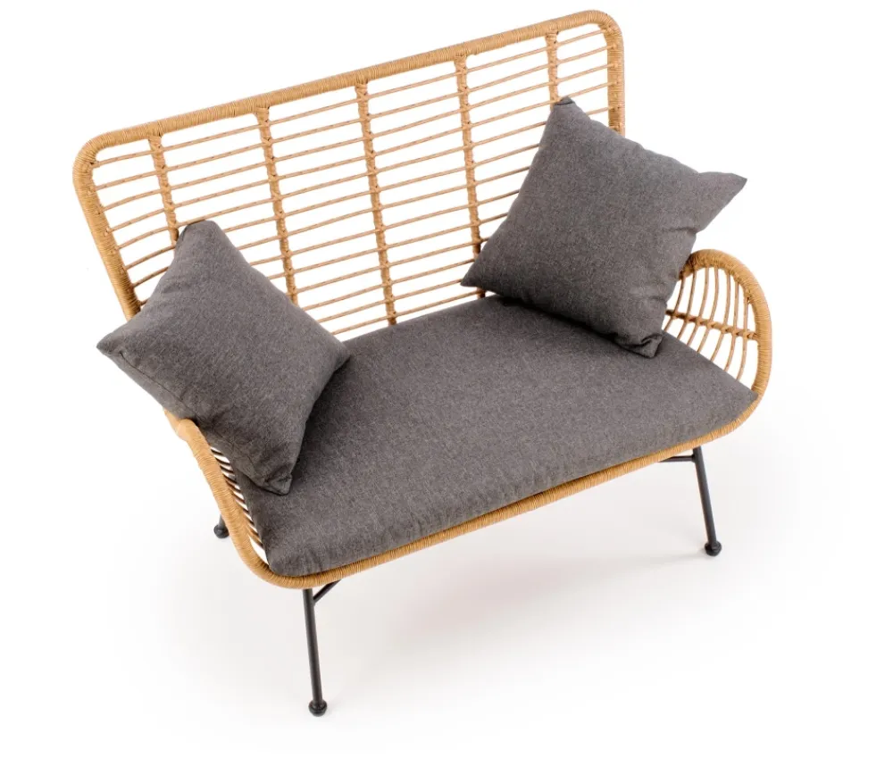 Halmar Meble Ogrodowe*IKARO XL sofa naturalny-popiel (1p=2szt)1 sztuka