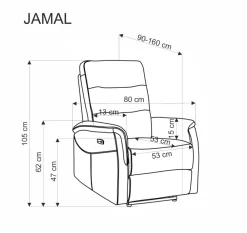 Halmar Fotele*JAMAL fotel wypoczynkowy beżowy (1p=1szt)1 sztuka