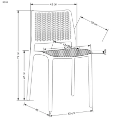 Halmar Meble Ogrodowe|Krzesła*K514 krzesło biały (1p=4szt)1 sztuka