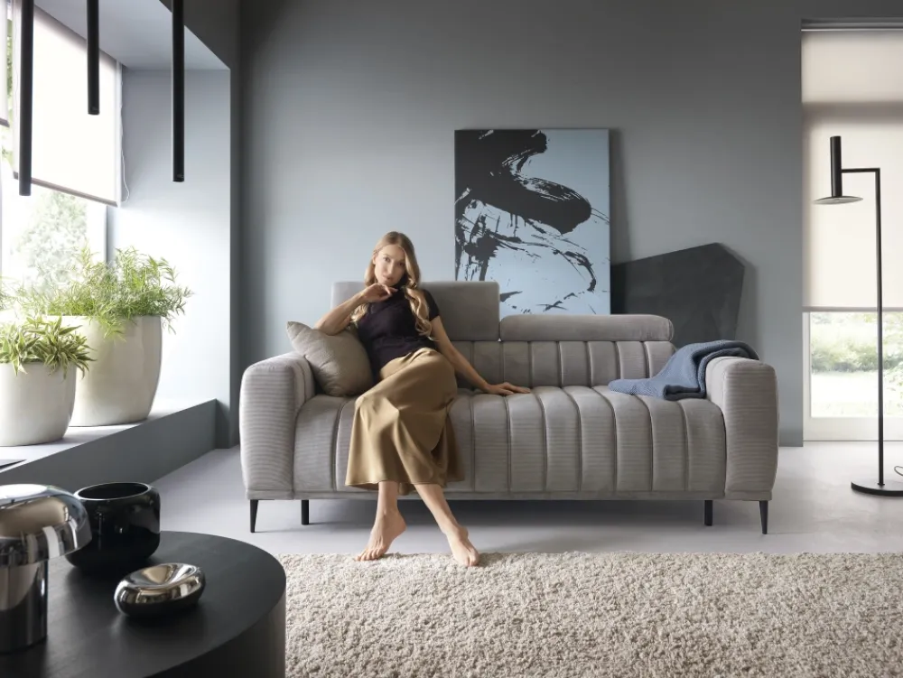 Wersal Łóżka Młodzieżowe|Kanapy I Sofy Do Salonu*Kanapa z funkcją spania - stelaż włoski 140x197 Gandi szara