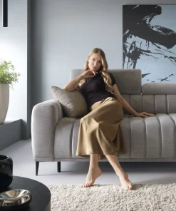 Wersal Łóżka Młodzieżowe|Kanapy I Sofy Do Salonu*Kanapa z funkcją spania - stelaż włoski 140x197 Gandi szara