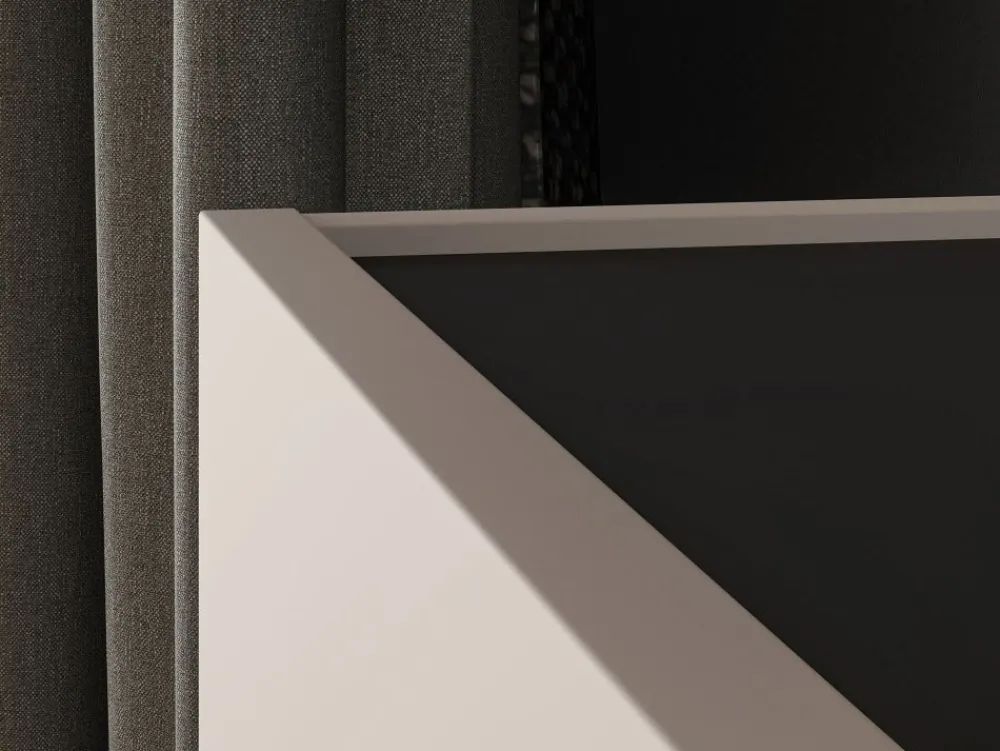 ML Meble Komody*Kaszmirowa komoda Freshion 04 cashmere/czarny - komoda 1D3S