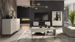 ML Meble Komody*Kaszmirowa komoda z szafką i dwiema szufladami Sophie 04 2D3S