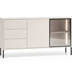 ML Meble Komody Do Biura|Komody Młodzieżowe*Kaszmirowa komoda z szufladami i witryna Barnee 02