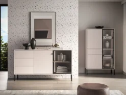 ML Meble Komody Do Biura|Komody Młodzieżowe*Kaszmirowa komoda z szufladami i witryna Barnee 02