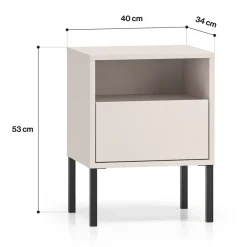 ML Meble Szafki Nocne Do Pokoju Młodzieżowego|Szafki Nocne Do Sypialni*Kaszmirowa szafka nocna na wysokich nóżkach Barnee 05