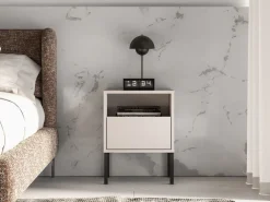 ML Meble Szafki Nocne Do Pokoju Młodzieżowego|Szafki Nocne Do Sypialni*Kaszmirowa szafka nocna na wysokich nóżkach Barnee 05